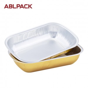 320ML/10.7oz Dishware Foil Containers Salad Boxes Ovenable Airlines Foil Container Food Packing Foil Tray With Lids  AP320C