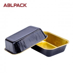 ABL 280ml Smooth Wall Disposable Aluminum Foil Container Tray Lunch Box For Food Packaging