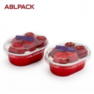 58ml food delivery containers aluminium Disposable Caramel Pudding Break Cheese Cake Container