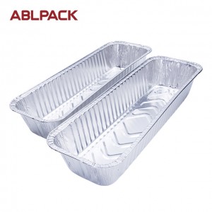 1060ML  35.8oz Rectangular Big Aluminum Foil Loaf Container for salad/cake/pie/cookies