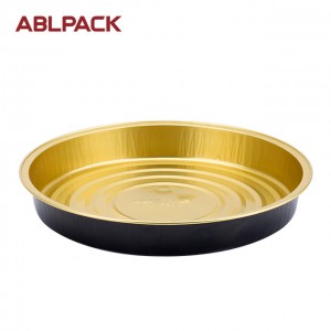 580ml 7” Aluminum foil smooth wall flat wall colored pizza pan tray container cupcake muffin pudding baking cup yogurt