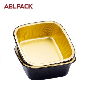 280ml Square Big Ice Cream Cup Packaging Case Food Boxes packaging desserts machine aluminum foil pans  AP280C