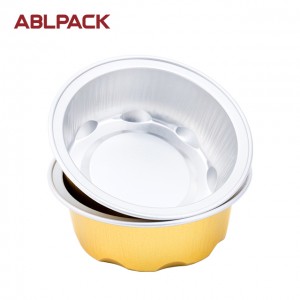 50ML/1.7oz Microwaveable Aluminum Foil Container For Pudding Takeaway Food Boxes Alufoil Packing Pan With Cover