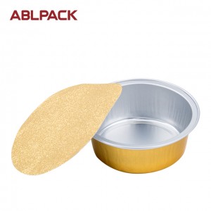 25ml 0.8oz Gold Honey Jar Sealing Aluminum Foil Container tin foil pan plastic cup with aluminum foil lid