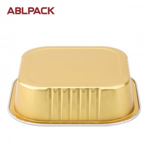 220ml Wholesale Aluminum Foil Sealing Container with gold color