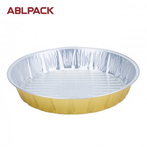 1500ml Gold color aluminum foil food containers with dome lid