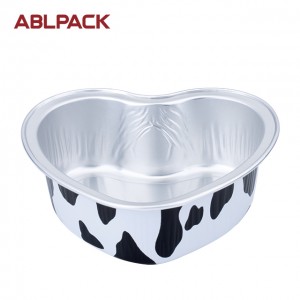 100ml Disposable Food Container, Pollution Free Aluminum Foil Container Smoothwall Foil Dish For Pet Food With Lid Cover AP100C