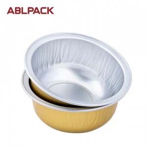 50ML/1.7oz AP050D Gold Color Foil Pans With Sealing Foil Lids Custom Small Capacity Aluminum Foil Container