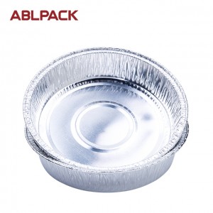 5.2oz Disposable Round Wrinklewall Aluminum Foil Food Pan Container takeaway containers take out microwaveble