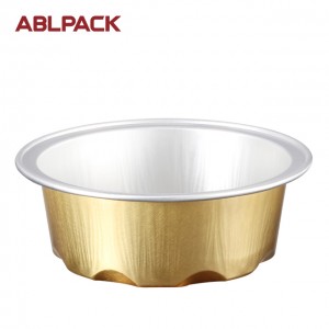 50Aml lacquer disposable aluminum foil cupcake muffin pudding caramel baking cup colored aluminum foil pans with lids