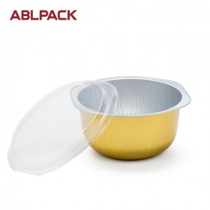 445ml Round shape aluminum foil food container for salad