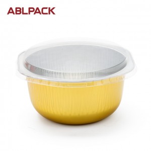 445ml Round shape aluminum foil food container for salad