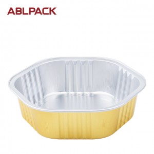 330ml ABL gold aluminum foil salad box AP330