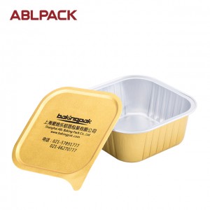 150ml Wholesale Aluminum Foil Sealing Container with gold color