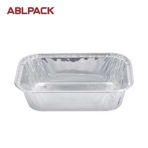 6.2oz 0185ml Rectangular Big Aluminum Foil Loaf Container for salad/cake/pie/cookies