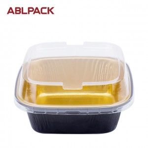 280ml Square Big Ice Cream Cup Packaging Case Food Boxes packaging desserts machine aluminum foil pans  AP280C