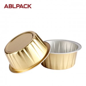 50B Ml 2Oz Cheese Cake Box High Temperature Package Eco-Friend Micowavable Packaging 2 1/2″ Mini Aluminum Cup