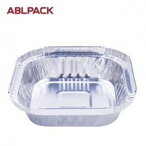 12oz disposable bakery tray aluminium trays made of pet Disposable Square Wrinklewall Aluminum Foil Food Tray