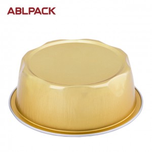 100ml 3.3oz Gold Sealing Baking Moulds Aluminum Foil Container disposable bakery tray aluminium cup for food