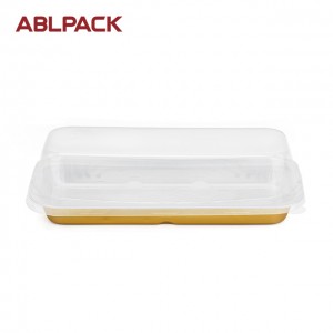 248ml Rectangular Catering Aluminium Foil Food Container alu foil thermoform cup aluminum foil pans with pet lid