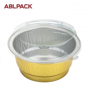 48ml black gold color new developed round shape cake cup alu foil container disposable baking containers for food grade