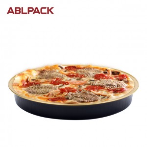 580ml 7” Aluminum foil smooth wall flat wall colored pizza pan tray container cupcake muffin pudding baking cup yogurt