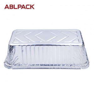 1050ML 35.9oz Rectangular Big Aluminum Foil Loaf Container for salad/cake/pie/cookies