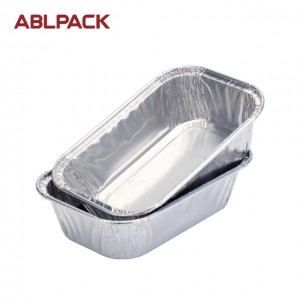 6.2oz 0185ml Rectangular Big Aluminum Foil Loaf Container for salad/cake/pie/cookies