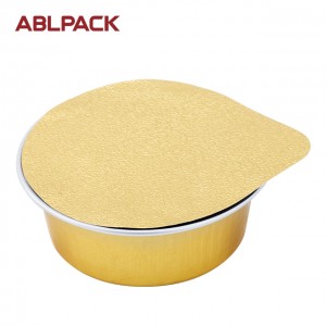 25ml 0.8oz Gold Honey Jar Sealing Aluminum Foil Container tin foil pan plastic cup with aluminum foil lid