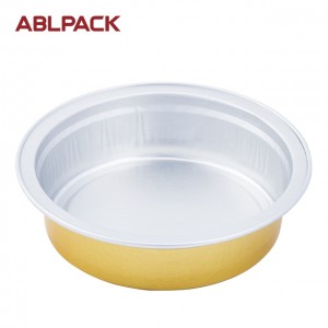 35ml 1.2oz Gold Sauce Jar Sealing Aluminum Foil Container cake cup with lid disposable aluminum foil plates