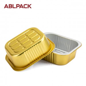 555ml ABL recyclable aluminum foil fast food container, takeaway food packaging box