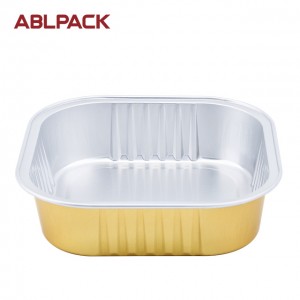 220ml Wholesale Aluminum Foil Sealing Container with gold color