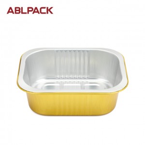 555ml ABL recyclable aluminum foil fast food container, takeaway food packaging box