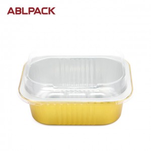 555ml ABL recyclable aluminum foil fast food container, takeaway food packaging box