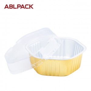 400ml coated smooth wall non wrinkle wal aluminum foil container hotel restaurant bake tart work home packing products