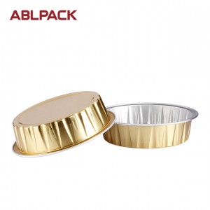 80ml Mini aluminum foil baking cups disposable foil food containers work from home packing baking cup for cake