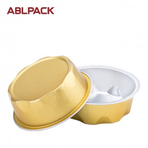 100ml 3.3oz Gold Sealing Baking Moulds Aluminum Foil Container disposable bakery tray aluminium cup for food