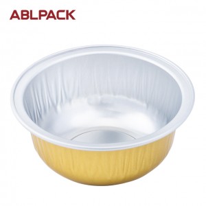 50ML/1.7oz AP050D Gold Color Foil Pans With Sealing Foil Lids Custom Small Capacity Aluminum Foil Container